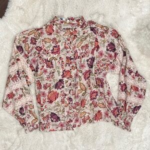 NWT House of Harlow 1960 Floral Blouse Medium Size